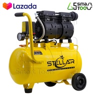 STELLAR ปั้มลมออยล์ฟรี ปั้มลม 30 ลิตร 800W รุ่น STR-30L ปั๊มลม OIL FREE ปั๊มลมเร็ว แรง เสียงเงียบกริบ Air Compressor 30L