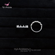 Vy's Accessory NT92 classic crown women's silver ring