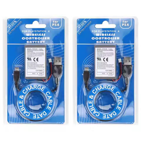 2X2000mAh Rechargeable Battery for Sony PS4 Gamepad Wireless Controller USB Charger Cable Battery fo