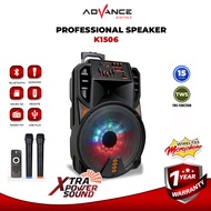 Advance Speaker K1506 Meeting Bluetooth Salon Aktif 15" free microphone