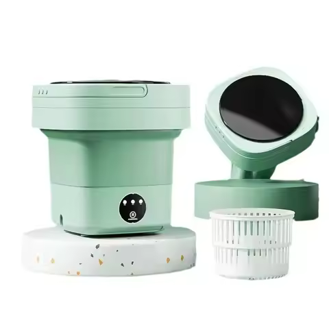 Roseate Single Person Portable Washing Machine Small Foldable Washer with Timer for Business Trip Tr