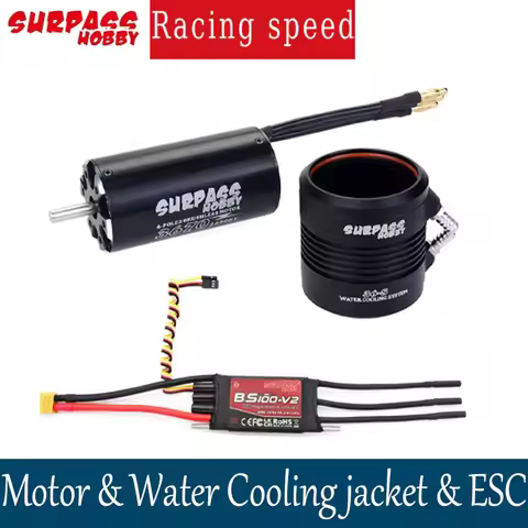 SURPASS HOBBY 2948 2958 2968 3660 3670 Waterproof Motor w/ Water Cooling Jacket & 40A 50A 60A 80A 10