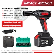 PROMO!!! 98Vf impact baterai torsi besar impek pembuka baut motor/mobil mesin impact wrench murah in