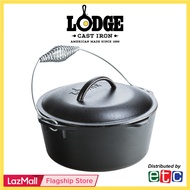 Lodge 5 Quart Cast Iron Dutch Oven, with spiral bail handle - L8DO3
