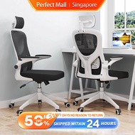 PM High-back Ergonomic Mesh Gaming Study Office Chair With Adjustable Armrest  With Lumbar Support Black &amp; Grey &amp; White