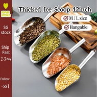 [SG Stock] RK®Thicked Ice Scoop 12inch Stainless Steel Ice Shovel Scoop Wholefoods Bean Flour Scoop 