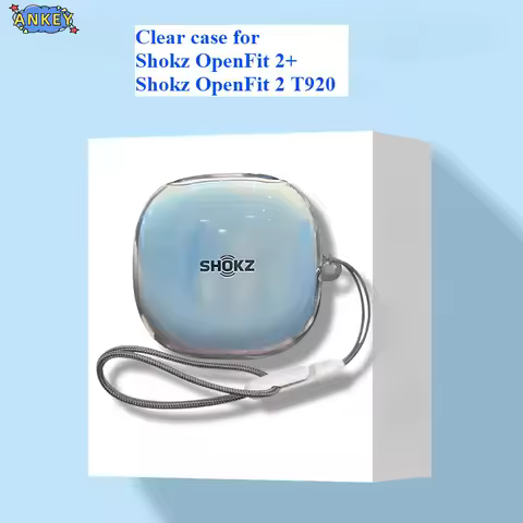 for Shokz OpenFit 2+ Case clear gradient Protective Transparent Clear TPU Covers Bluetooth Earphone 