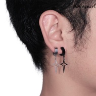 NOVAGEAR​ Cross Clip Earring Punk Drop Earring Stainless Steel Female Simple Fake Piercing Non-Pierc