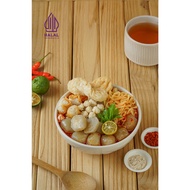 Baso Uhuuy - Bakso Aci Spicy Sauce Filled With Mozzarella Cheese - Complete With Noodles