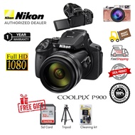 Nikon COOLPIX P900 Digital Camera 16MP 83x Optical Zoom 166x Dynamic Fine Zoom, 332x Digi Zoom （ 1 Y
