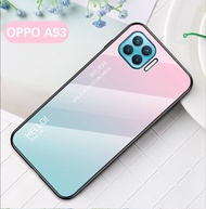 For OPPO A93 Case GradiGradient Tempered Glass Phone Case For OPPO A93 2020 Cover Casing Fashion Coo