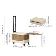 NATUREHIKE 42L Folding Storage Capacity Box Cases Trolley with Side Table 3 Sides Camping Organizer