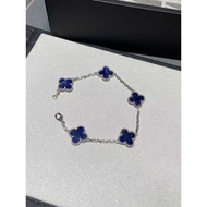 【Original】van cleef bracelet VCA18K gold lucky four-leaf clover bracelet 2025 new "He's stone" plati
