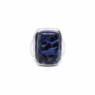 Natural Batu Permata Pietersite Namibia HQ Ring Monel Free Memo Lab PNB04