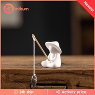 [Mibum] Fisherman Miniature Figurine Aquarium Decoration for Cabinet Desk Bedroom