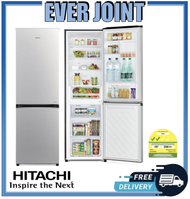 Hitachi R-B410P6MS [330L] 2 Door Bottom Freezer Fridge + Free Vacuum Container Gift Set (worth $109)