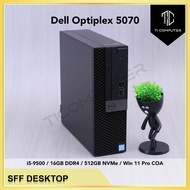 Dell Optiplex 5070 SFF Intel i5-9500 Intel i5-9500 16GB RAM 512GB NVMe SSD Win 11 Pro Refurbished La