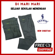 (SCHOOL UNIFORM) SELUAR SEKOLAH MENENGAH NEW CHEETAH/DEXWIN CUTTING SLIM FIT (HIJAU) SIZE 23~46