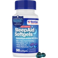 GenCare Maximum Strength Nighttime Sleep Aid Supplement for Adults Deep Sleep Pills with Diphenhydra