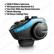 【Local Warehouse】Hysnox HY-02  Waterproof Intercom 2000M Group 6 Riders 5.0 Bluetooth Headset Helmet