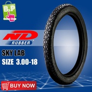 ยางนอกมอเตอร์ไซค์ ขอบ 18 นิ้ว SKY LAB SIZE  3.00-18 ND RUBBERสินค้าคุณภาพ