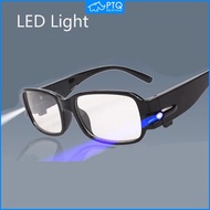 PTQ Reading Glasses with Lights Multifunctional Reading Glasses LED Money Detector Lamp Night Vision