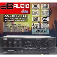 NEW DB Audio 1200w x2 Professional Digital Karaoke Amplifier AV-3022 BT/USB/SD/FM With remote