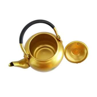 Teko Ceret Arab Polos 1 Liter - Teko Arab Emas Cantik Unik - Teko Arab Stainless Set Murah - Teko Ku
