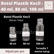 Thick Clear Small Plastic Bottles Size 40 ml, 80 ml, 100 ml for zam - zam water and tester