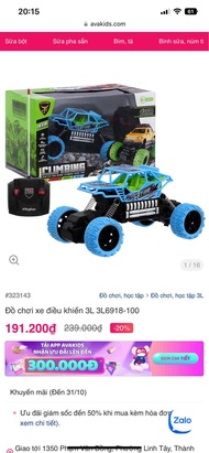 Xe ô tô địa hình Avakids xe điều khiển từ xa