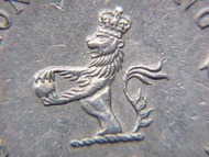 鎳幣-1976年英屬香港雄獅持珠徽伍圓鎳幣(英女皇伊莉莎伯二世像)