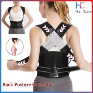 Hailicare back support belt adjustable posture corrector preventing humpback protection spine pain relief correction belt unisex back shoulder support spine lumbar support