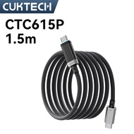 CUKTECH CTC620P 240W 6A สายชาร์จถัก OLED หน้าจอแสดงกำลังไฟ Type‑C to Type‑C PD3.1 Fast Charging ชิป 