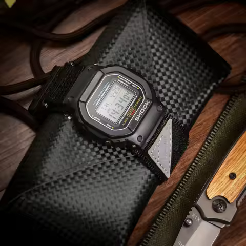 Hemsut Nylon Watch Band For Casio Gshock 16/18MM Replace Straps Fashion Compatible DW5600 GA110 DW89