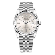 [Full Set] R. rolexeess Diary Type Silver Dial Platinum Ring Automatic Mechanical Watch Men126234