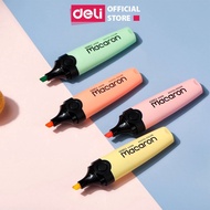 Deli multi-colored luminous pastel highlighter pen, convenient for office students, quick-drying EU3