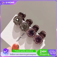 U·HOME 2/4pcs Mini Round Hair Claw Small Hairpins Hair Crabs Girls Hair Accessories PH