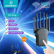 DoomHot WiFi Repeater 2.4Ghz/5Ghz Wireless Range Extender  300/1200Mbps Wi-Fi Signal Amplifier EU Plug Network Extender