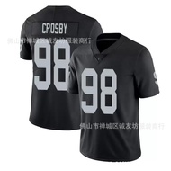 Same Day Delivery!!NFL Rugby Jersey Jersey Raiders 98 Black Raiders Maxx Crosby Jersey