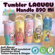 LABUBU HANDLE TUMBLER 890ML VIRAL AESTHETIC TUMBLER STAINLESS STEEL TUMBLER HEAT & COLD RESISTANT