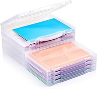 iBune 8 Pack A4 File Paper Storage Box, Scrapbook Paper Storage Boxes for 8.5 x 11 Papers, Plastic B