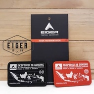 l457 EIGER 28 GUNUNG PATCH LONG emblem stiker bordir velcro limited