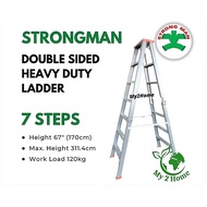 6-12 STEPS ALUMINIUM DOUBLE LADDER/STRONG MAN. MELAKA Free shipping in selected area. Whatsapp 01131