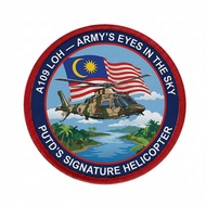 AgustaWestland AW109 LOH Sublimation Patches - 3" Diameter - Embroidery Border - Velcro, Sew-On, Iro