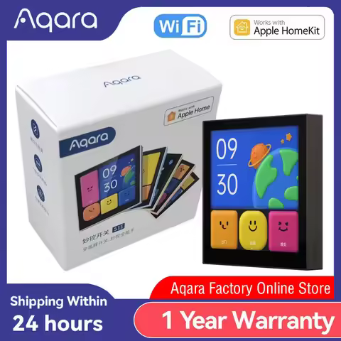 Aqara Smart Magic Switch S1E WIFI Touch Screen Control With Neutral Timer Calendar Statistics Scene 