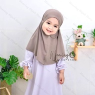Bergo Maryam Jersey Strap Children's Hijab 0 - 3 Years Tudung Budak Tudung Budak Perempuan
