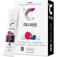 CELSIUS Berry On-The-Go Powder (14 Sticks), Healthy Energy Drink, Pre-Workout Drink, Accelerate Meta
