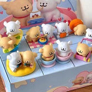 [48H Shipping] MINISO Miniso Line Art Puppy Happy Series Blind Box Figurine Cute Doll Desk Decoratio