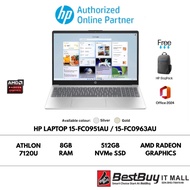 HP Laptop 15-fc0951au / 15-fc0963au - Gold/Silver (AMD Athlon 7120U / 8GB D5/ 512GB SSD /  AMD RADEO