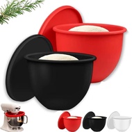 5 Quarts Silicone-Lined Mixer Bowl with Reusable Pouring Spout & Lid | Dishwasher/Microwave Safe, No